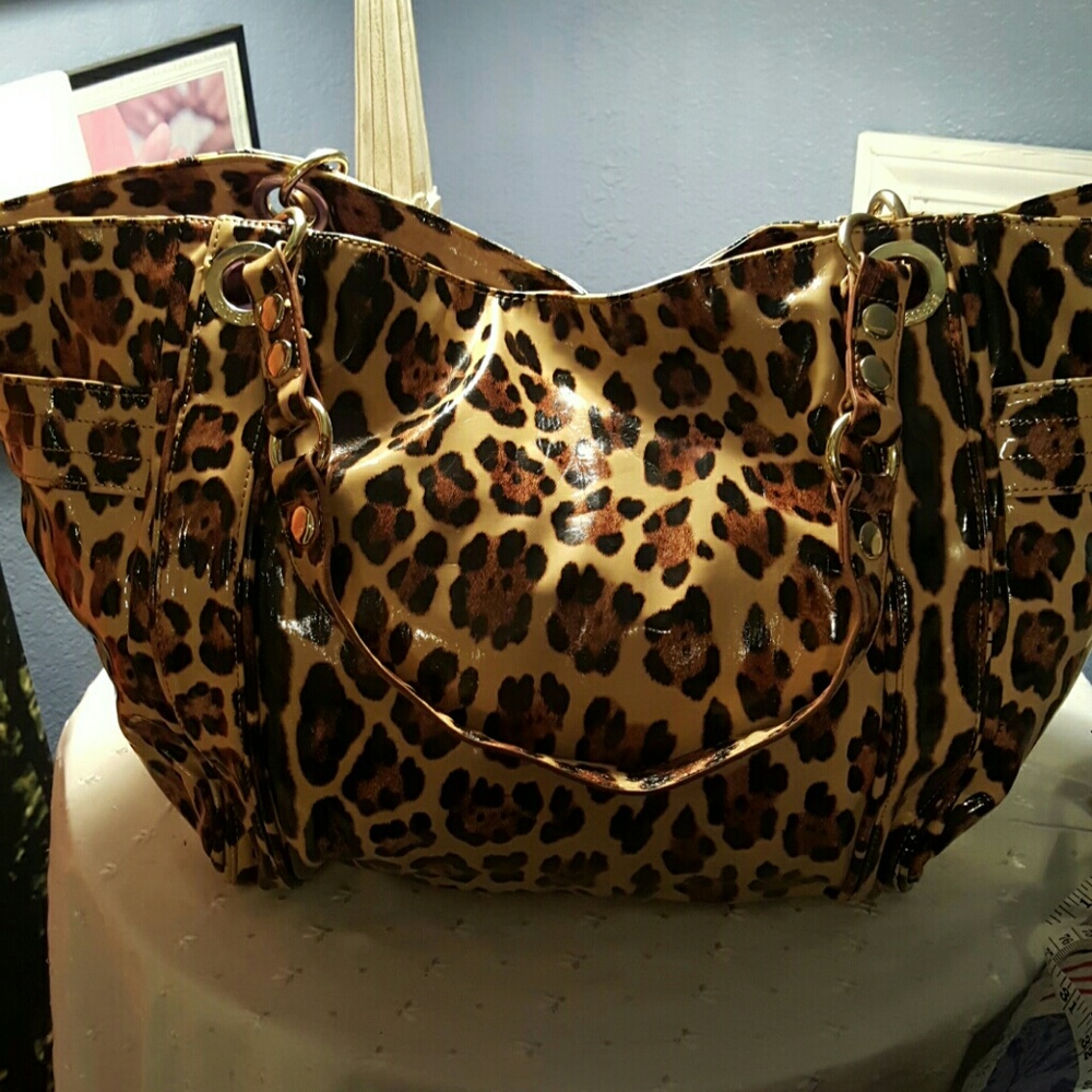 Oversized Leopard Print Steve Madden Bag